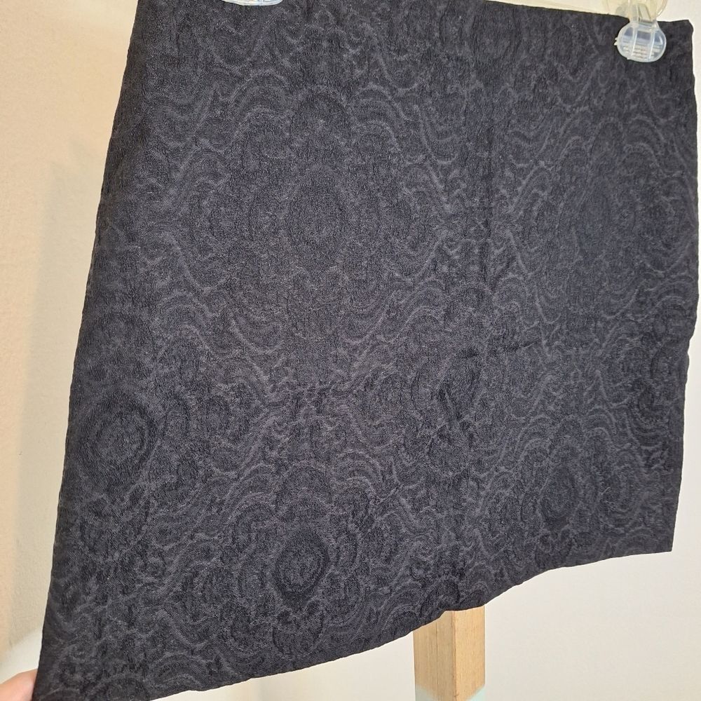 Express Black Brocade Mini Skirt